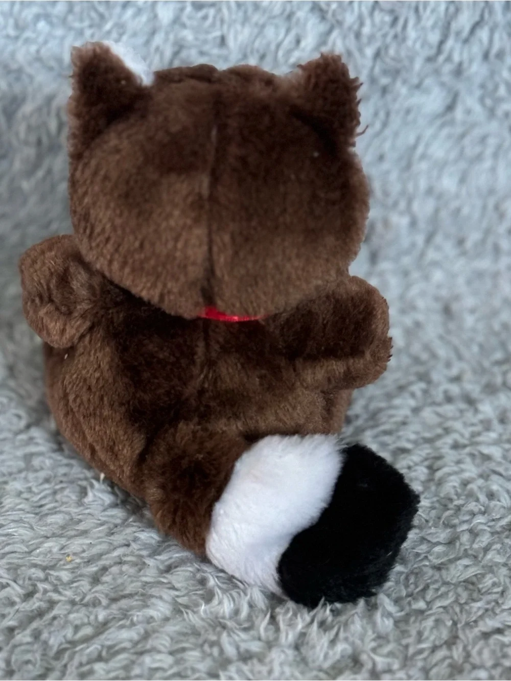 Russ Rocco Raccoon Plush 5” Brown Stuffed Animal Vintage Toy Sitting